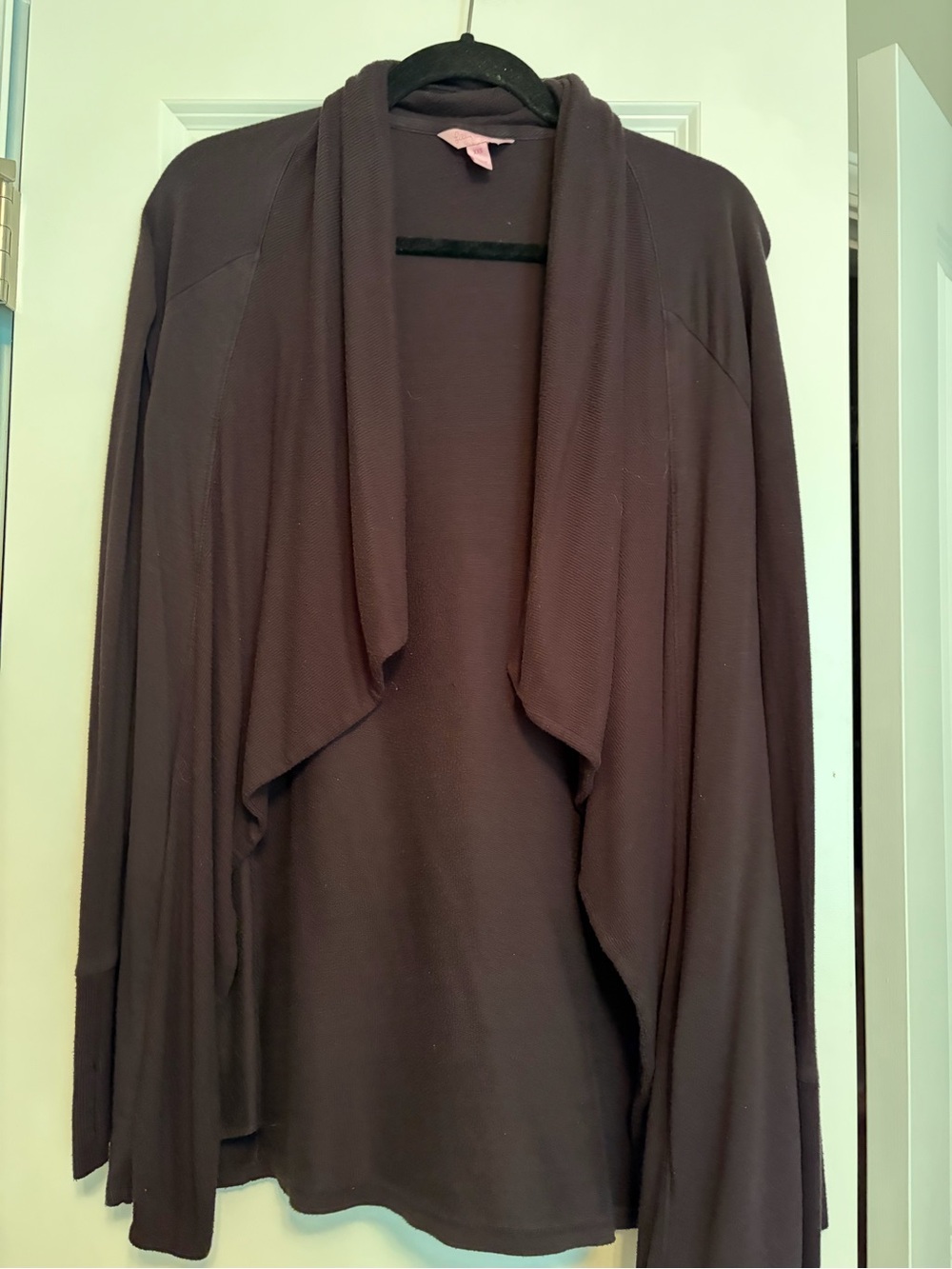 Lilly Pulitzer Black Draped Open-Front Cardigan